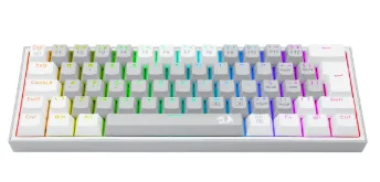 TECLADO REDRAGON FIZZ RGB K617-WHITE/GREY