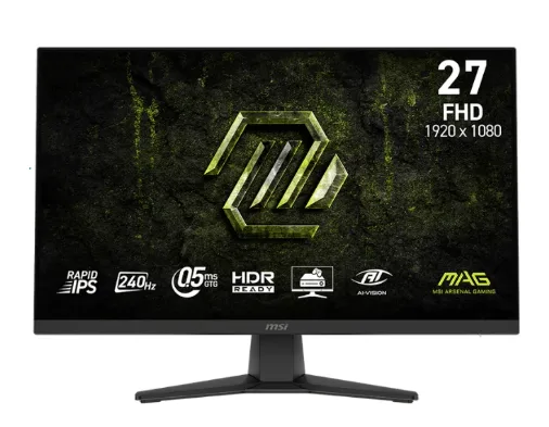 Monitor Gamer MSI 27" MAG 272F FHD Rapid IPS 240Hz 0.5ms